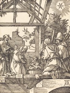 耶稣诞生，大概在1509-1510年。 作者 阿尔布雷希特丢勒