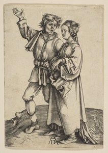 农民和他的妻子，ca。 1497。 作者 阿尔布雷希特丢勒