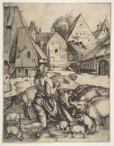 败家子，约。 1496。 作者 阿尔布雷希特丢勒