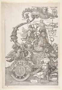 马克西米利安一世的凯旋战车... 1518年，出版于1522年。 作者 阿尔布雷希特丢勒