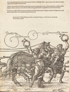 马克西米利安一世的凯旋战车 伟大的凯旋车[8版中的6版]，1523年拉丁文版。 作者 阿尔布雷希特丢勒
