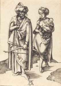 土耳其家庭，约1495-1496。 作者 阿尔布雷希特丢勒