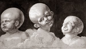 三个孩子的头，1506 作者 阿尔布雷希特丢勒