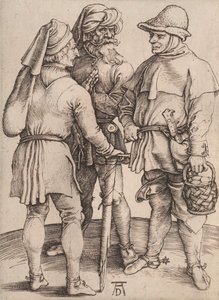三个农民的对话，1497-1498。 作者 阿尔布雷希特丢勒