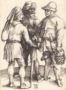 三个农民的对话，约1497年。 作者 阿尔布雷希特丢勒