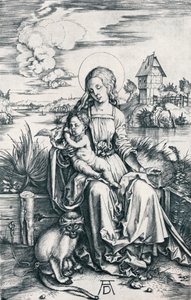 处女和有猴子的孩子，1506年1906年 作者 阿尔布雷希特丢勒