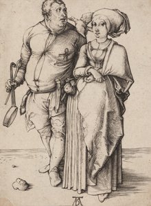 A Cook and His Wife, c.1496 (engraving) 作者 阿尔布雷希特丢勒