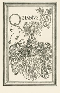 约翰内斯-斯塔比乌斯盾徽，约 1514 年（木刻） 作者 阿尔布雷希特·丢勒或丢勒