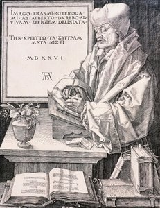 鹿特丹的伊拉斯谟(Erasmus of Rotterdam)(鹿特丹1466-1469-巴塞尔1536)，人文主义者和神学家 作者 阿尔布雷希特丢勒