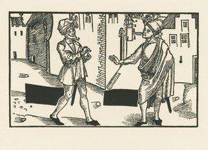 桑尼奥和西吕斯，约 1492-93 年（木刻） 作者 阿尔布雷希特·丢勒或丢勒