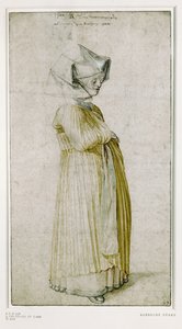 女性服装研究（彩色绘画） 作者 阿尔布雷希特·丢勒或丢勒