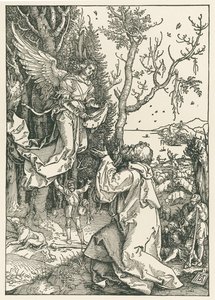 天使将信息带给约阿希姆，约 1504 年（木刻）
