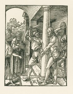 鞭笞》，约 1509 年（木刻） 作者 阿尔布雷希特·丢勒或丢勒