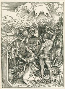 亚历山大的圣凯瑟琳殉难》，约 1498 年（木刻版画） 作者 阿尔布雷希特·丢勒或丢勒