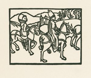 马背上的王子，约 1489-90 年（木刻） 作者 阿尔布雷希特·丢勒或丢勒