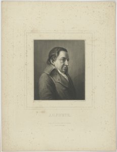 约翰-戈特利布-费希特1762-1814的肖像。 作者 Albrecht Fürchtegott Schultheiss