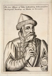 John Guttemberg，出版。1683年的雕版画。 作者 阿尔布雷希特·门茨