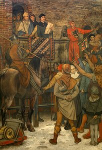 布鲁日市政厅装饰，约 1895-1900 年（壁画） 作者 Albrecht de Vriendt