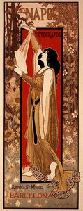 A.和E.拿破仑之家 "的海报复制品，西班牙巴塞罗那（彩色平印）。