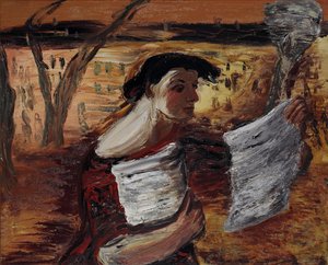 带传单的女人，1933年