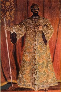 费奥多尔·伊万诺夫·沙里亚平（Fyodor Ivanov Shaliapin）肖像（1873-1939），鲍里斯·戈杜诺夫（Boris Godunov），1912年，1965年。 作者 亚历山大·雅科夫列维奇·戈洛文