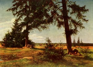 夏天的夜晚》，1878年，1965年。 作者 亚历山大·伊万诺维奇·莫罗佐夫