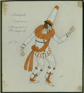 莱蒙托夫（M. Lermontov）的戏剧《化妆舞会》的服装设计，1917年 作者 亚历山大·雅科夫列维奇·戈洛文