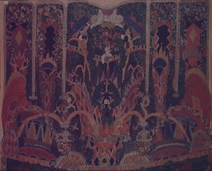 剧院话剧《化装舞会》窗帘的设计M. Lermontov，1917年 作者 亚历山大·雅科夫列维奇·戈洛文