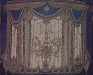 莱蒙托夫（M. Lermontov）的戏剧《假面舞会》的窗帘设计，1917年 作者 亚历山大·雅科夫列维奇·戈洛文