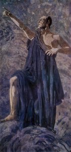 俄罗斯歌剧歌手费奥多尔·夏里亚宾在阿里戈·博伊托的歌剧梅菲斯托费勒 (Mephistopheles) 中担任主角 作者 亚历山大·雅科夫列维奇·戈洛文