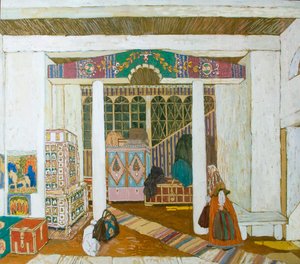 亚历山大·奥斯特洛夫斯基（Alexander Ostrovsky）的戏剧《风暴》的舞台设计，1916年。 作者 亚历山大·雅科夫列维奇·戈洛文