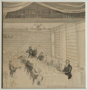 1832年在亚历山大·斯米尔丁（Aleksander Smirdin）书店里的文学盛宴