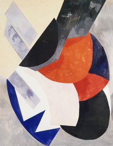 彩色韵律（纸上铅笔和水粉画） 作者 亚历山德拉·亚历山德罗芙娜·埃克斯特