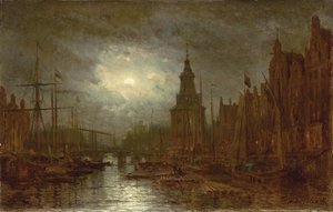 1870年代阿姆斯特丹夜景