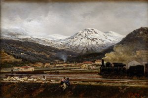 阿列克谢-彼得罗维奇-波戈柳波夫（Bogoliubov ou Bogolioubov）（1824-1896）的《山地风景》。