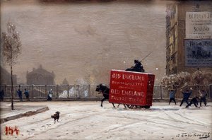 巴黎的冬天 par Alexei Bogolioubov - Bogolyubov, Alexei Petrovich (1824-1896)