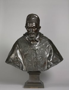 教皇无辜X潘菲利的肖像，设计于1647-1648年，铸成1650-1700年。