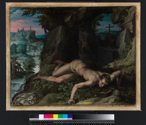 圣本尼迪克特的诱惑，约1587年 作者 亚历山德罗·阿洛里（Alessandro Allori）