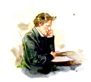 英国作家刘易斯-卡罗尔--刘易斯-卡罗尔（查尔斯-路特维奇-道奇森）肖像 作者 亚历山德罗·洛纳蒂