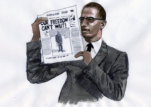 马尔科姆-X（1925-1965） 非洲裔美国活动家 作者 亚历山德罗·洛纳蒂