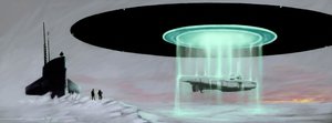 一艘 U 型潜艇和一艘飞碟（UFO、不明飞行物或外星人）在北极相遇，以归还一艘在战争期间被外星人掳走的潜艇。亚历山德罗-洛纳蒂的绘画作品