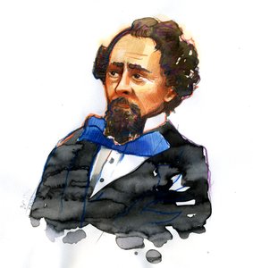 查尔斯-狄更斯（1812-1870 年）英国作家肖像（英国作家和社会评论家查尔斯-狄更斯肖像） 作者 亚历山德罗·洛纳蒂