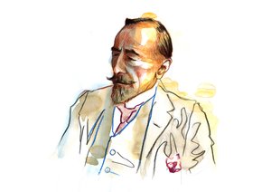 约瑟夫·康拉德 (Joseph Conrad) 肖像 (1857 - 1924)，英国作家，1920 - 1923 年左右（英国作家约瑟夫·康拉德的肖像） 作者 亚历山德罗·洛纳蒂