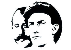 奥维尔（1871-1948）和威尔伯·赖特（1867-1912）美国航空先驱肖像（莱特兄弟、奥维尔和威尔伯美国兄弟、发明家、航空先驱） 作者 亚历山德罗·洛纳蒂