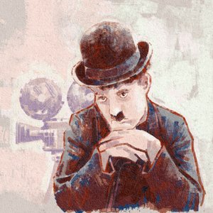 演员兼导演查理-卓别林肖像（插图） 作者 亚历山德罗·洛纳蒂