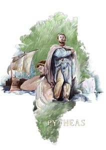 Representation of Pytheas Greek explorer from Massalia, 4th century BC (Portrait of Pytheas of Massalia greek geographer and explorer, 4th century BC) Illustration by Alessandro Lonati   1458621   zh       chinese Successfully Translated  Original: A View  作者 亚历山德罗·洛纳蒂