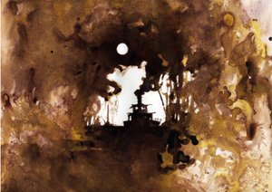 约瑟夫·康拉德 (Joseph Conrad) 的新作《黑暗之心》的船舶插图。 2012年 作者 亚历山德罗·洛纳蒂