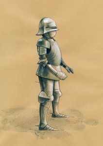士兵盔甲 插画：Alessandro Lonati 作者 亚历山德罗·洛纳蒂