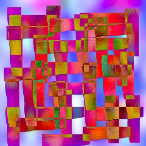 晶体几何结构,2019年,(混合媒体) 作者 亚历克斯·卡明克