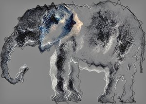 大象，2020，（混合媒体） 作者 亚历克斯·卡明克